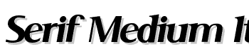 Serif-Medium-Italic font